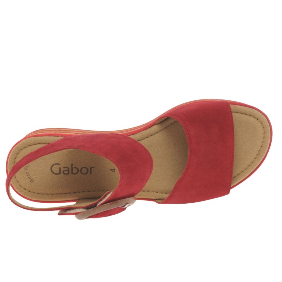 Andre Sandales Femme Gabor | Daim Rubis Exclusif